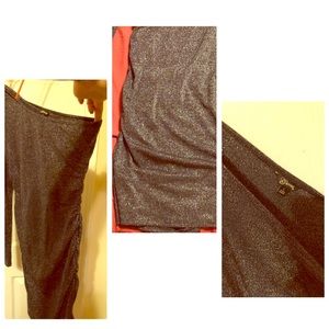 Guess one sleeve glitter dress